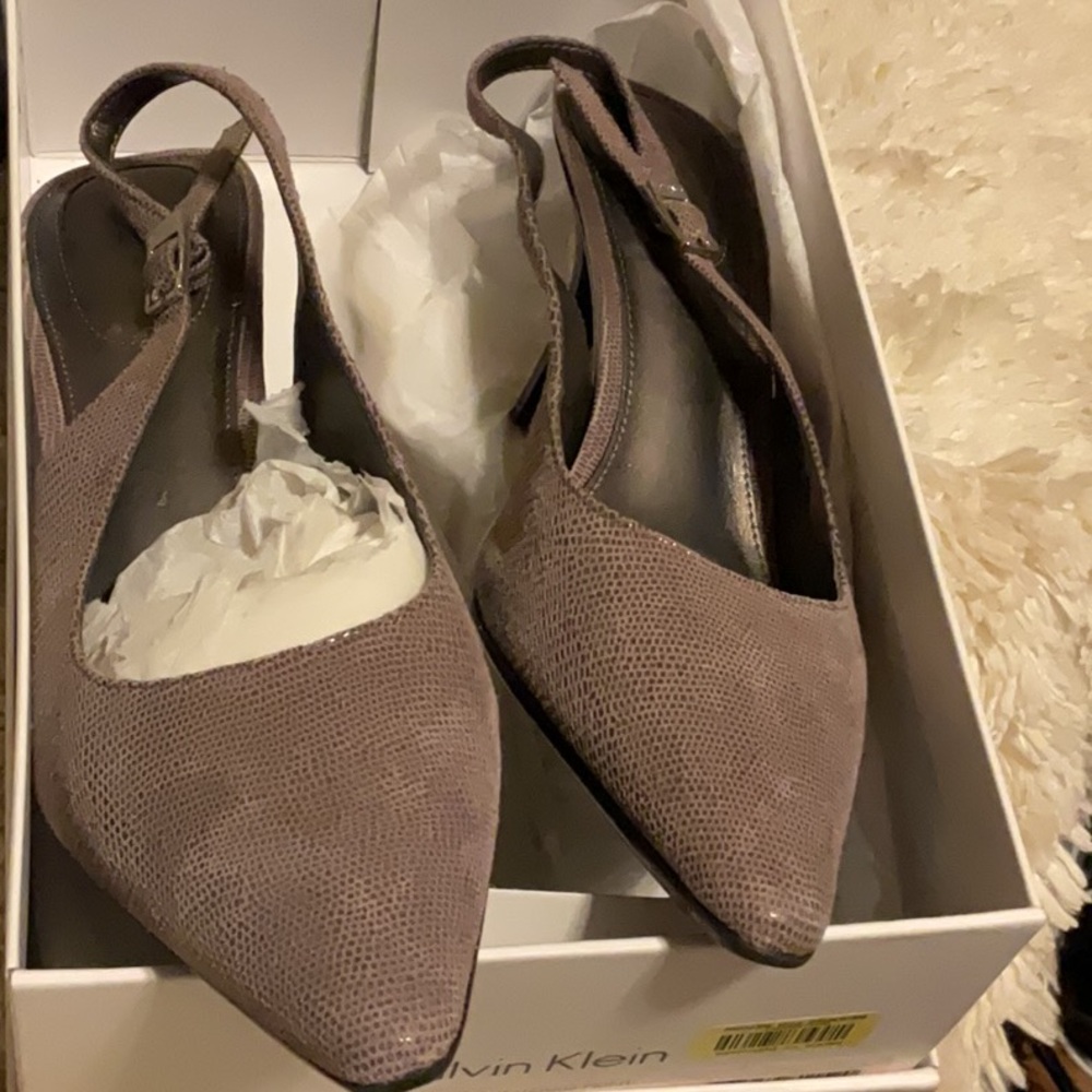 Calvin Klein Women's Tan Slingback Shoes